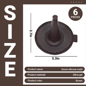 Stampo per Ciambelle Set di 6 Pezzi Stampi per <span class=keywords><strong>Pasticceria</strong></span> per Bagel e Ciambelle Teglie per Dolci Fatti in Casa - Product Image 2