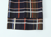 ZEVITY 2026 Nouvelle marque Pantalon large à carreaux vintage pour femme, imprimé à carreaux assortis, pantalon long décontracté rétro pour femme, vêtements Mujer