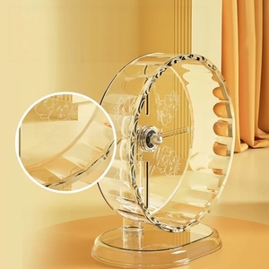 Ruota per Esercizio di Animali Domestici, Giocattolo Trasparente in ABS per <span class=keywords><strong>Piccoli</strong></span> Animali, <span class=keywords><strong>Criceti</strong></span> Siriani e Dorati, Silenziosa per Interni ed Esterni - Product Image 2