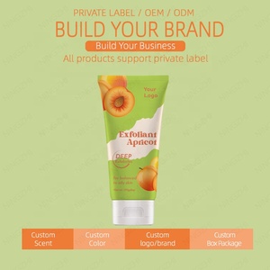 Vente flash - Exfoliant <span class=keywords><strong>doux</strong></span> pour le visage, hydratant et rafraîchissant, pour peaux normales à grasses, gommage corporel à l'abricot, élimine les impuretés - Product Image 2