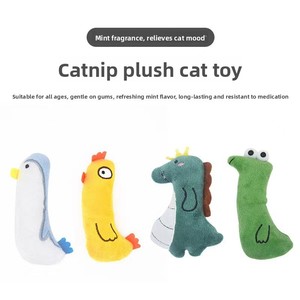Mainan Kucing Boneka Plush Tahan Gigitan dengan Catnip, Interaktif, Penghilang Kebosanan, Mainan Anak Kucing, Hadiah Natal Impor - Product Image 3