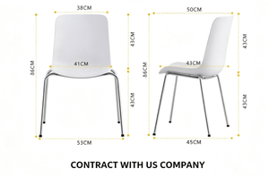 PRECIO DE ENTREGA EN EE. UU. Silla de Comedor Moderna de Plástico PP Amarillo, Ligera, Impermeable, Apilable, Patas de Metal, Diseño Minimalista para el Hogar - Product Image 6