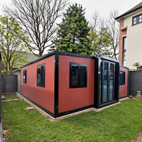 Maison conteneur modulaire respirante pour hôtel, préfabriquée, extensible, moderne, en panneaux sandwich, villa, hall, chambre, salon, extérieur
