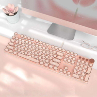 Teclado Mecánico con Cable EWEADN V20 de Tamaño Completo con Retroiluminación LED USB-C, Plug and Play para Computadora/Laptop, Juegos y Oficina