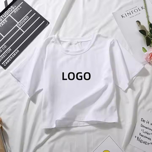 تيشيرت نسائي فضفاض صيفي من القطن مطبوع بشعار سادة بأكمام قصيرة مخصص حسب الطلب - Product Image 4