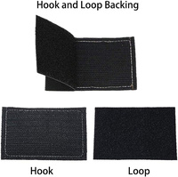 En gros, Patchs lettres brodés à coudre pour vêtements, sacs, chapeaux, appliques DIY en anglais, bord noir, points de couture renforcés, avec fermeture auto-agrippante