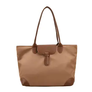 Factory direct sales splicing contrasting color handbag large capacity tote shoulder bag fashion trend oxford cloth handbag