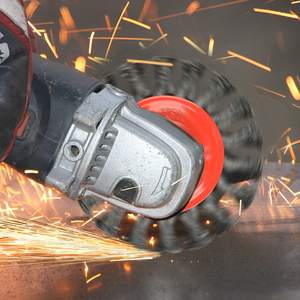 DELUN 100 มม.<span class=keywords><strong>4</strong></span> <span class=keywords><strong>นิ้ว</strong></span>บิดแบนล้อรอบ<span class=keywords><strong>แปรง</strong></span><span class=keywords><strong>ลวด</strong></span>เครื่องมือปรับแต่ง<span class=keywords><strong>ลวด</strong></span>โลหะ<span class=keywords><strong>แปรง</strong></span>ขัด - Product Image 5