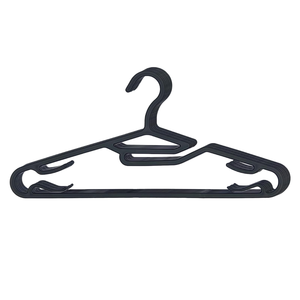 Multi-Pack Small Plastic <b>Clothes</b> Hangers Strap Notches Non-Slip Garment Hanger Set Supermarket Retail Store Household Utility - Product Image 1