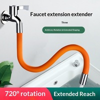 Raccord en laiton pour tuyau flexible en silicone de 50 cm, pour eau chaude et froide, robinet G1/2