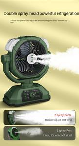 Outdoor Rechargeable Camping Fan 20000mAh Electric Cooling Desk Fan With Led Light Portable Solar Outdoor Fan for <b>Fishing</b> Hiking - Product Image 2