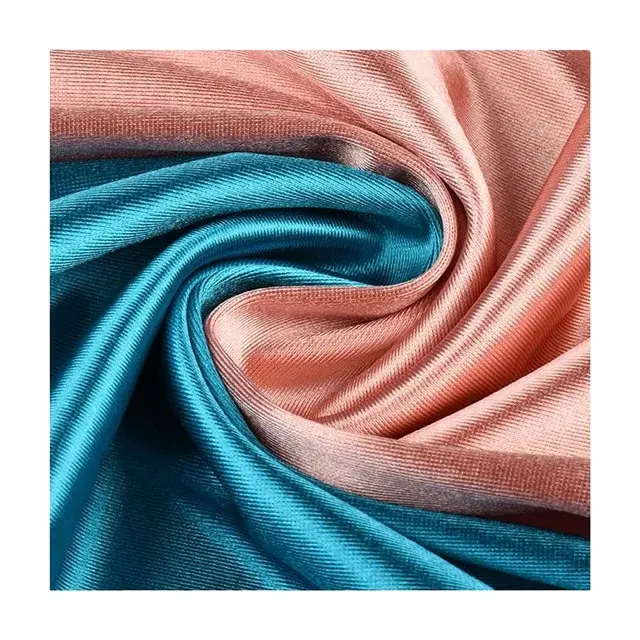 silk stretch fabrics satin 130GSM polyester 50D stretch woven for sleepwear upholstery