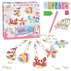5 pezzi mosaico diamante Kit arti e mestieri per bambini <span class=keywords><strong>di</strong></span> età 8-12 ragazze, fai da te gemma 5D pittura adesivi portachiavi ciondolo, numeri <span class=keywords><strong>arte</strong></span> Ki - Product Image 3