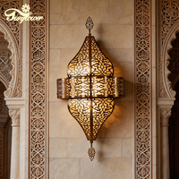 Applique murale LED personnalisée en fer, forme croissant de lune, style islamique, pour la décoration de Majlis, mosquée, couloir de Ramadan