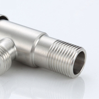 Válvula de Descarga para Inodoro de Acero Inoxidable con Control Único y Salida de Agua, Válvula Angular de 1/2, Precio Económico