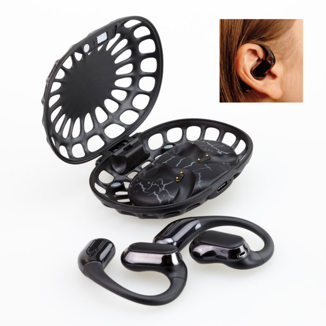 Mini Waterproof In-ear Headset Handsfree Wireless Bluetooths Type C Metal Earphones Clip TWS Earbuds Headphone