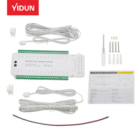 Variateur d'éclairage LED SPI à pixels 16/28 canaux avec double capteur de mouvement PIR et télécommande manuelle 12V pour éclairage d'escalier 420W