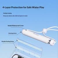 Sac de téléphone étanche à écran tactile pour la natation, la plongée, la plage, les sources chaudes
