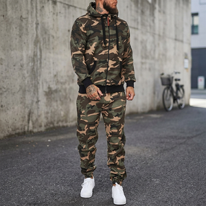 ชุดวอร์มผู้ชาย ผ้าฝ้าย/โพลีเอสเตอร์ แขนยาว มีเชือกผูก สีพื้น สไตล์สปอร์ต ระบายอากาศได้ดี น้ำหนักเบา เหมาะสำหรับฤดูหนาว - Product Image 1