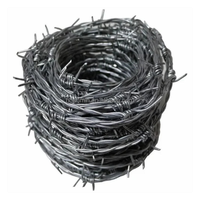 Fil barbelé galvanisé à brin unique, fil barbelé recouvert de PVC, fil barbelé à torsion inversée, fil barbelé de calibre 10