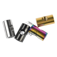 Écrous cylindriques M5 en titane nickelé, écrous de couplage à trou transversal en alliage GR5 haute résistance, personnalisés, pour fixation à marteau
