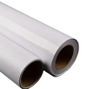 Glossy 100mic Pvc Permanente Heldere Lijm Bedrukbaar Vinyl Rol Voor Ecosolvent Afdrukken