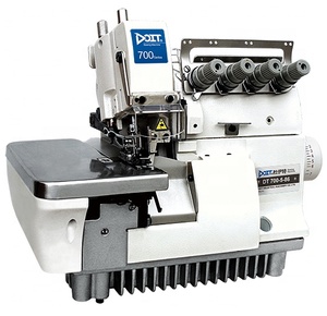 Machine à coudre industrielle DT 700-5 à grande vitesse, 5 fils, surjeteuse plate manuelle avec moteur neuf et pied entraîneur - Product Image 3