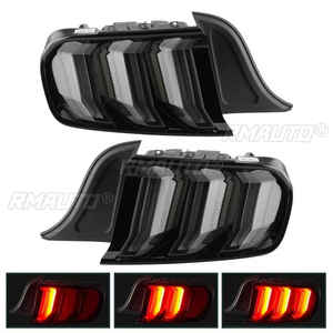Feux arrière pour Ford Mustang version américaine 2015-2020, 5 modes, entièrement LED dynamiques, lentille fumée, clignotants, feux de freinage, feux de route - Product Image 4