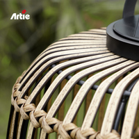 Lampe solaire décorative d'extérieur en rotin tressé à la main Artie, imperméable, pour la maison et le jardin