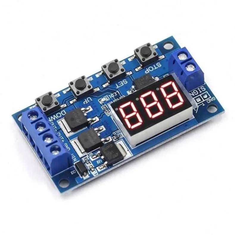 Timer Delay Switch Circuit Board DC 12V 24V Dual MOS LED digitale Time Delay relè Trigger ciclo di temporizzazione modulo fai da te
