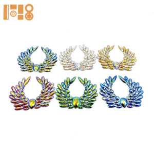 2025 Carnaval Ailes Décoration Strass Applique Hot Fix Patch AB Couleur Vêtements Conception Repassage DIY Décoration en Stock - Product Image 1