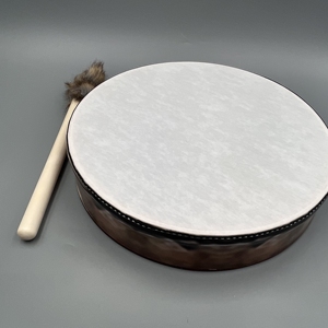 Tamburo di sciamano per albero della vita ghirlanda di tamburo di superficie sciamano Siberia vegano fatto a mano a tamburo sciamano strumento a percussione - Product Image 3