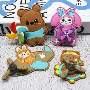 Little Bear Rabbit Cartoon PVC Sonnenschutz kappe Kinder Soft Rubber Aircraft Label Rotierende Windmühle Explosions geschützte Funktionen - Product Image 4