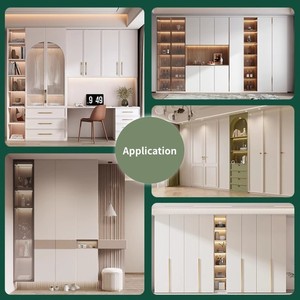Tablero de melamina Hpl con revestimiento de <span class=keywords><strong>madera</strong></span> contrachapada Mdo de decoración de doble cara para gabinete - Product Image 4