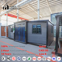 Maison Modulaire Préfabriquée Conteneurisée Extensible 40/20 Pieds Prête à l'emploi, 2-3 Chambres, Panneaux Sandwich en Acier Léger, Montage Rapide