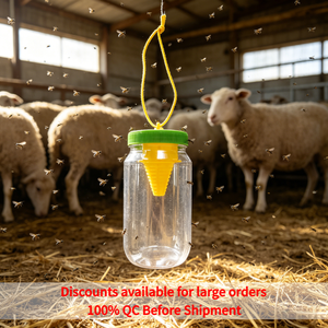 Piège à mouches robuste directement de l'usine avec une grande capacité de 800 ml et résistant aux intempéries pour une utilisation en extérieur à la ferme - Vente en gros - Product Image 1
