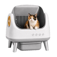 Bac à litière automatique intelligent pour chat de grande capacité 60L, nettoyage automatique, facile à nettoyer, design ouvert, contrôle des odeurs, fonctionnement silencieux, multicolores