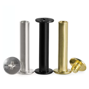 Tornillo de unión Chicago personalizado de cabeza delgada para reparación de cuero, remache de poste sólido para cinturones - Product Image 4