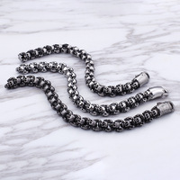 Bracelet chaîne et maillons punk en acier titane rétro tendance pour homme, bijoux en acier inoxydable personnalisés tendance, vente en gros