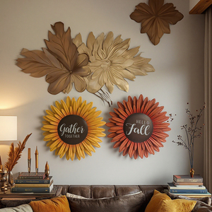 Décoration <span class=keywords><strong>murale</strong></span> en métal en forme de fleur en métal Art mural en métal suspendu pour jardin extérieur maison décoration intérieure - Product Image 3