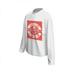 T-shirts à manches longues personnalisables en gros pour hommes, t-shirts de golf en coton piqué vierge - Product Image 5