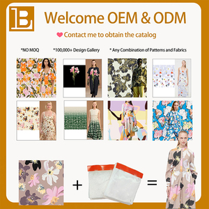 Tissu écologique en fibre naturelle Bleu clair Tie Dye Impression numérique Tissu 100% pur <span class=keywords><strong>lin</strong></span> pour vêtements T-shirt Robe Matériel - Product Image 4