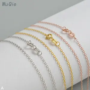 Wuqie Fashion Jewelry 925 Sterling Silver Chain Adjustable Necklace O Shaped Base Chain Necklace Accessories