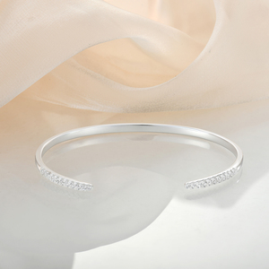<span class=keywords><strong>Xlove</strong></span> Nouvelle Collection Bracelet Jonc Ouvert 60mm en Argent Sterling 925 Plaqué avec Breloque Cœur Personnalisable - Product Image 2