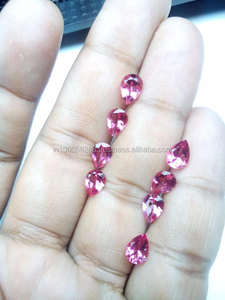 Turmalina Rosa Sintética, Corte Pera, Piedra de Vidrio, Alta Calidad, Tratada con Calor, Color Cambiante, 5x7mm, 0.68 Quilates - Product Image 5