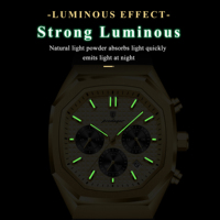 Montres pour hommes Poedagar 893 de luxe, bracelet en silicone, montre sport, montre étanche, chronographe lumineux, montres à quartz pour hommes