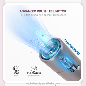 RUCHA Fer à Boucler 6-en-1 Multi-Fonctionnel : Peigne Chauffant, Sèche-<span class=keywords><strong>Cheveux</strong></span>, <span class=keywords><strong>Brosse</strong></span>, Fer à Friser Automatique Infrarouge Ionique - Product Image 3