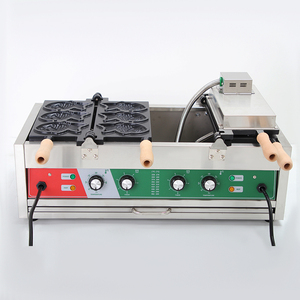 Machine à gaufres commerciale en forme de poisson à 3 cavités, machine à gaufres en forme de poisson, machine à gaufres en forme de poisson, machine à gâteaux de poisson pour snacks - Product Image 2