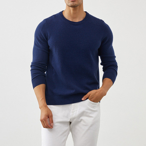 Knitwear Custom OEM ODM Merino Wool <strong>Cashmere</strong> <strong>Sweater</strong> Casual Crew Neck Pullover Solid Color Long Sleeve Knitted Men <strong>Sweater</strong> - Product Image 2