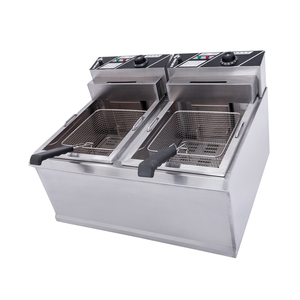 <span class=keywords><strong>Friteuse</strong></span> électrique à double cuve en acier inoxydable épaissi 4500W+4500W, chauffage rapide, <span class=keywords><strong>facile</strong></span> à <span class=keywords><strong>nettoyer</strong></span> - Product Image 2